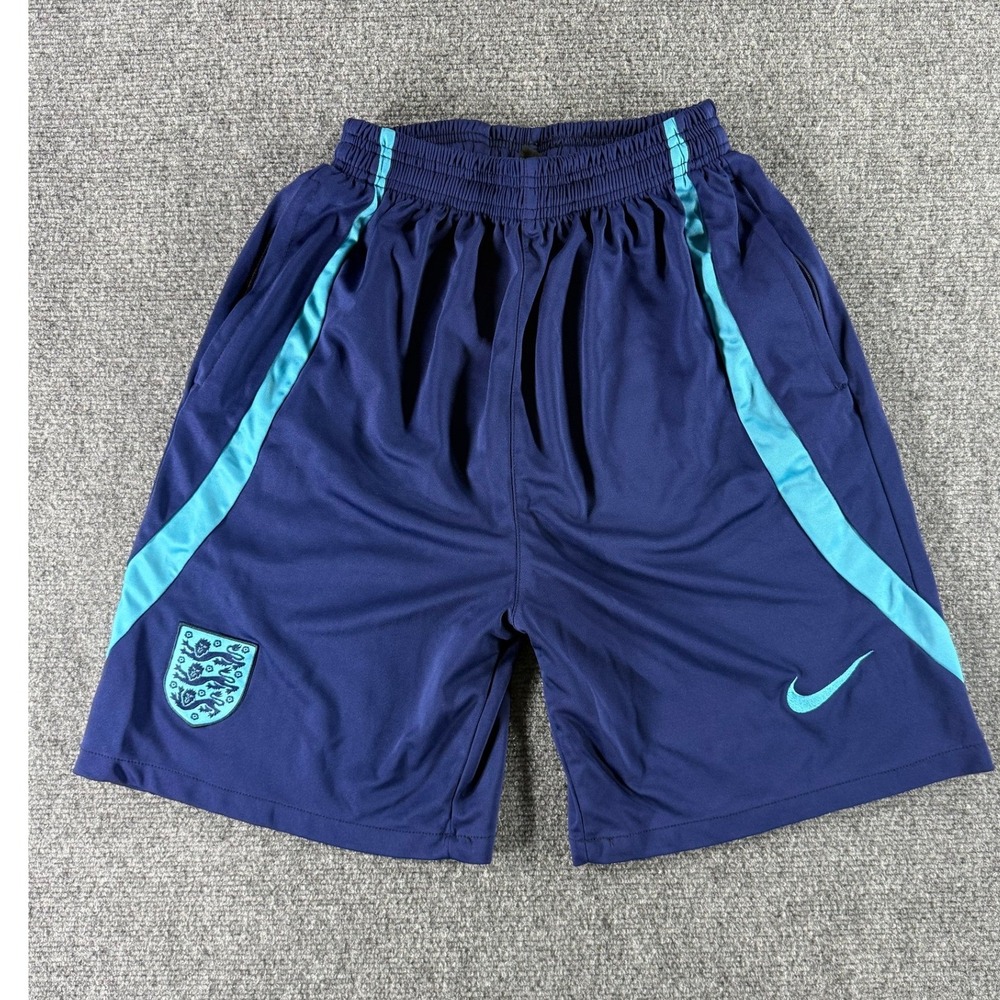 Nike England National Team Dri-FIT Soccer Shorts Navy Blue Teal Mens 2XL